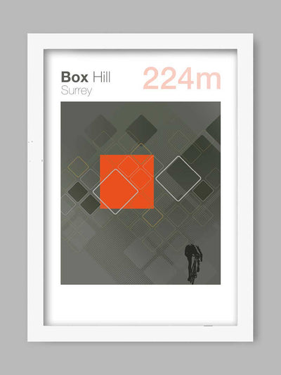 Cycling Climbs Poster Print - Box Hill