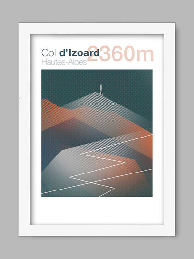 Cycling Climbs Poster Print - Col D'Izoard