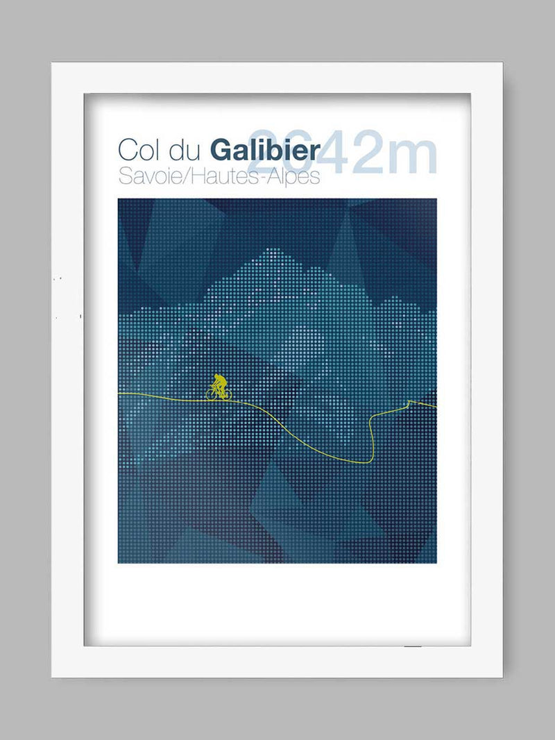 Cycling Climbs Poster Print - Col du Galibier The Northern Line 