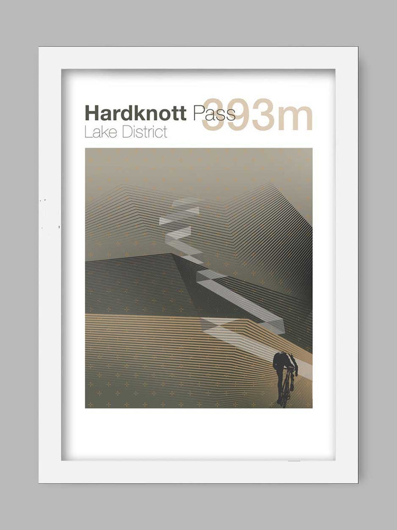 Cycling Climbs Poster Print - Hardknott Pass The Northern Line 