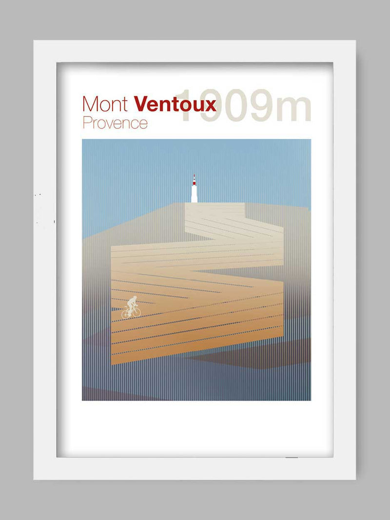 Cycling Climbs Poster Print - Mont Ventoux The Northern Line 