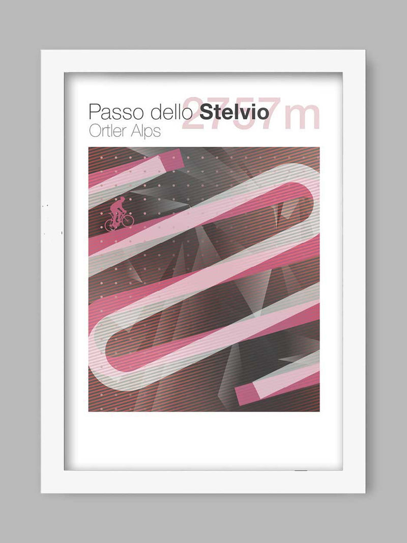 Cycling Climbs Poster Print - Passo Dello Stelvio The Northern Line 