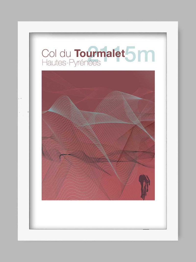 Cycling Climbs Poster Print - Col du Tourmalet The Northern Line 