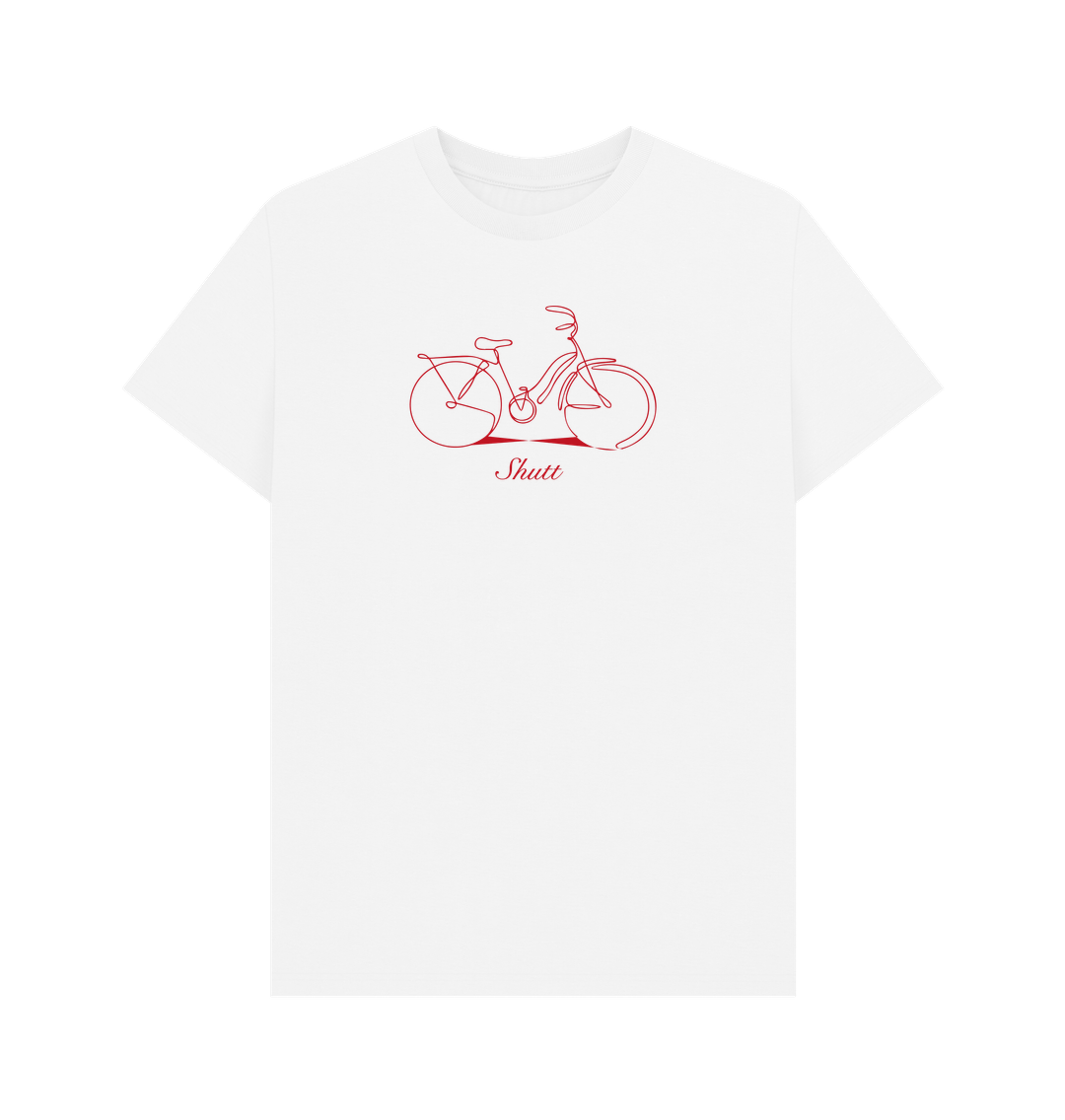 White Scribble Bike T-Shirt