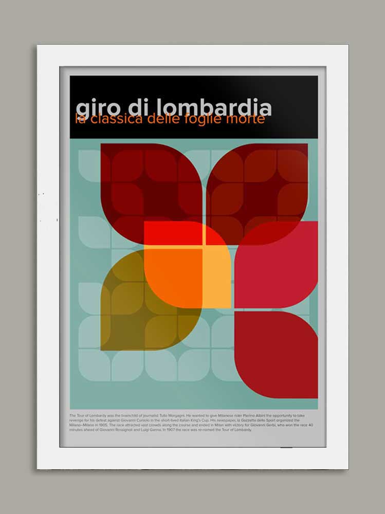 Giro di Lombardia Geometric Poster.