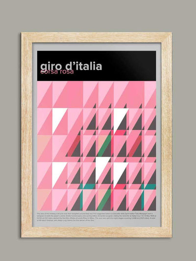 Giro d'Italia Cycling Poster Print - Geometric