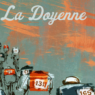 La Doyenne Cycling Poster print Liege Bastogne Liege