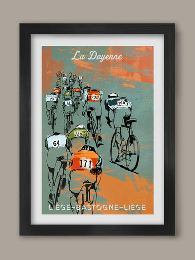 La Doyenne Cycling Poster print Liege Bastogne Liege