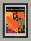 Liège-Bastogne-Liège Cycling Poster Print - geometric.