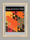 Liège-Bastogne-Liège Cycling Poster Print - Geometric Design