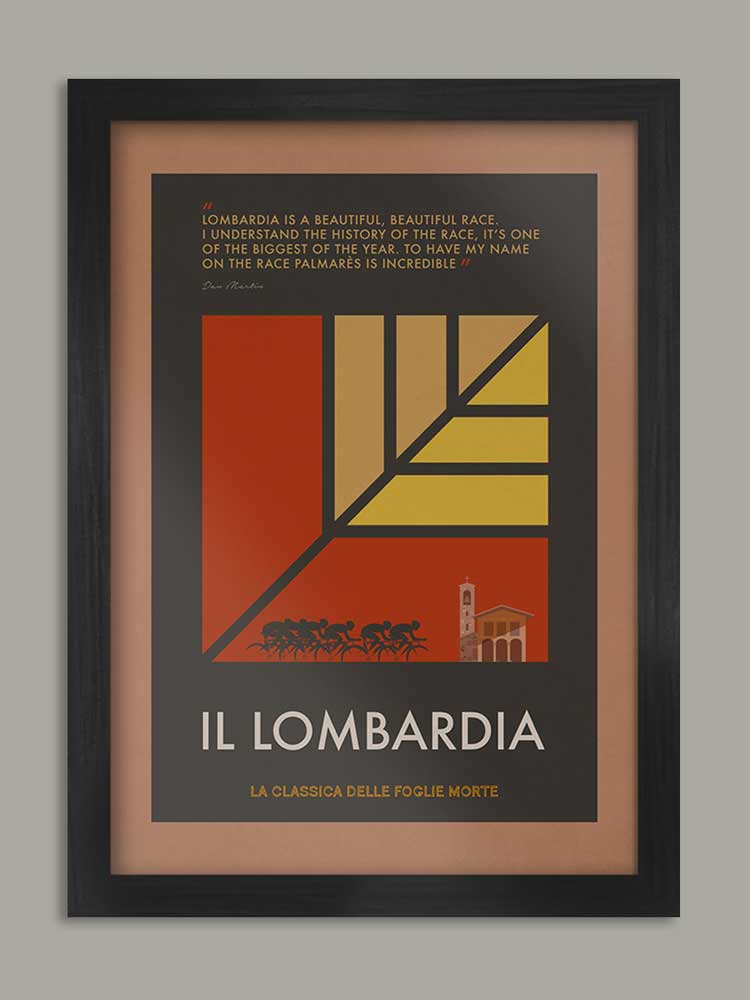 Lombardia Cycling Poster print - The Monuments. The great Autumnal classic.