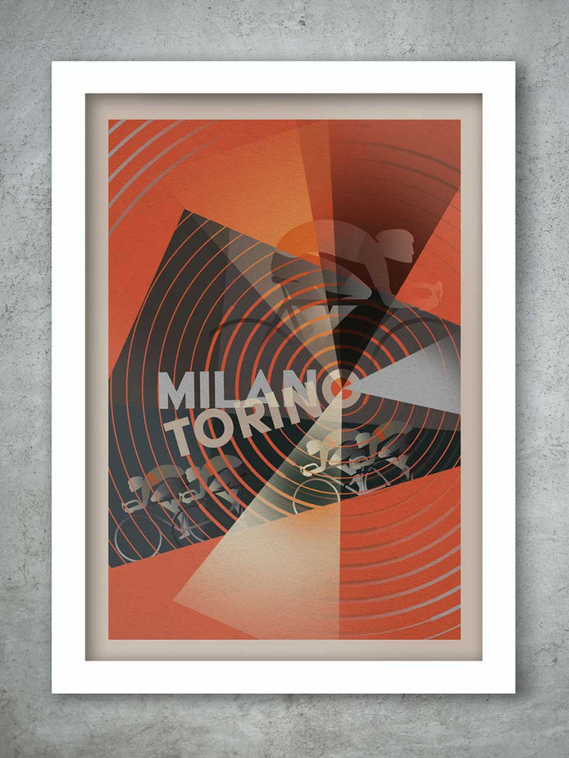 Italian retro style cycling poster