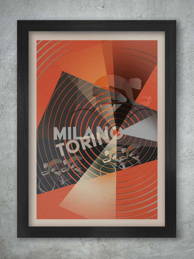 Italian retro style cycling poster