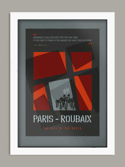 Paris Roubaix Cycling Poster Print - The Monuments