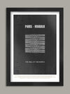 Paris roubaix unknown pleasures style poster