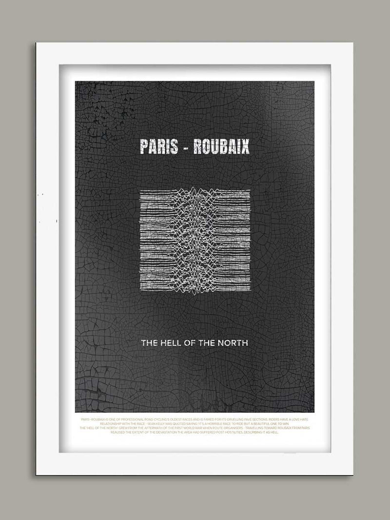 Paris roubaix unknown pleasures style poster