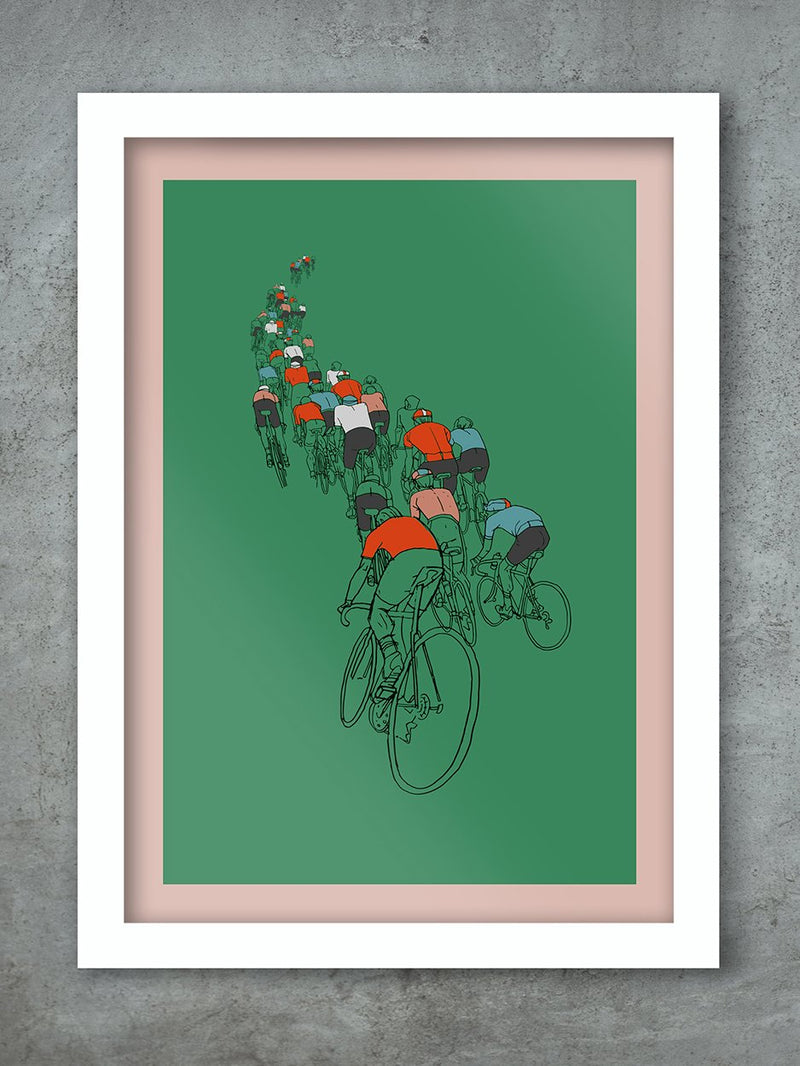 The Peloton - Cycling Poster Print