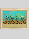 Tour de France Sunflowers Cycling Poster Print