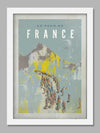 Tour De France Vintage Cycling Poster Print - Blue