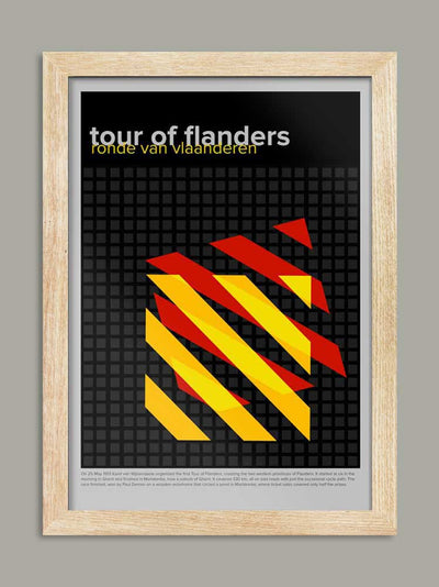 Tour of Flanders Cycling Poster Print - Geometric Design