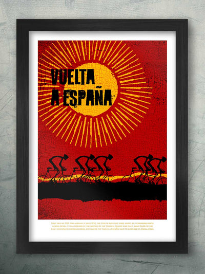 Vuelta spanish cycling poster in red