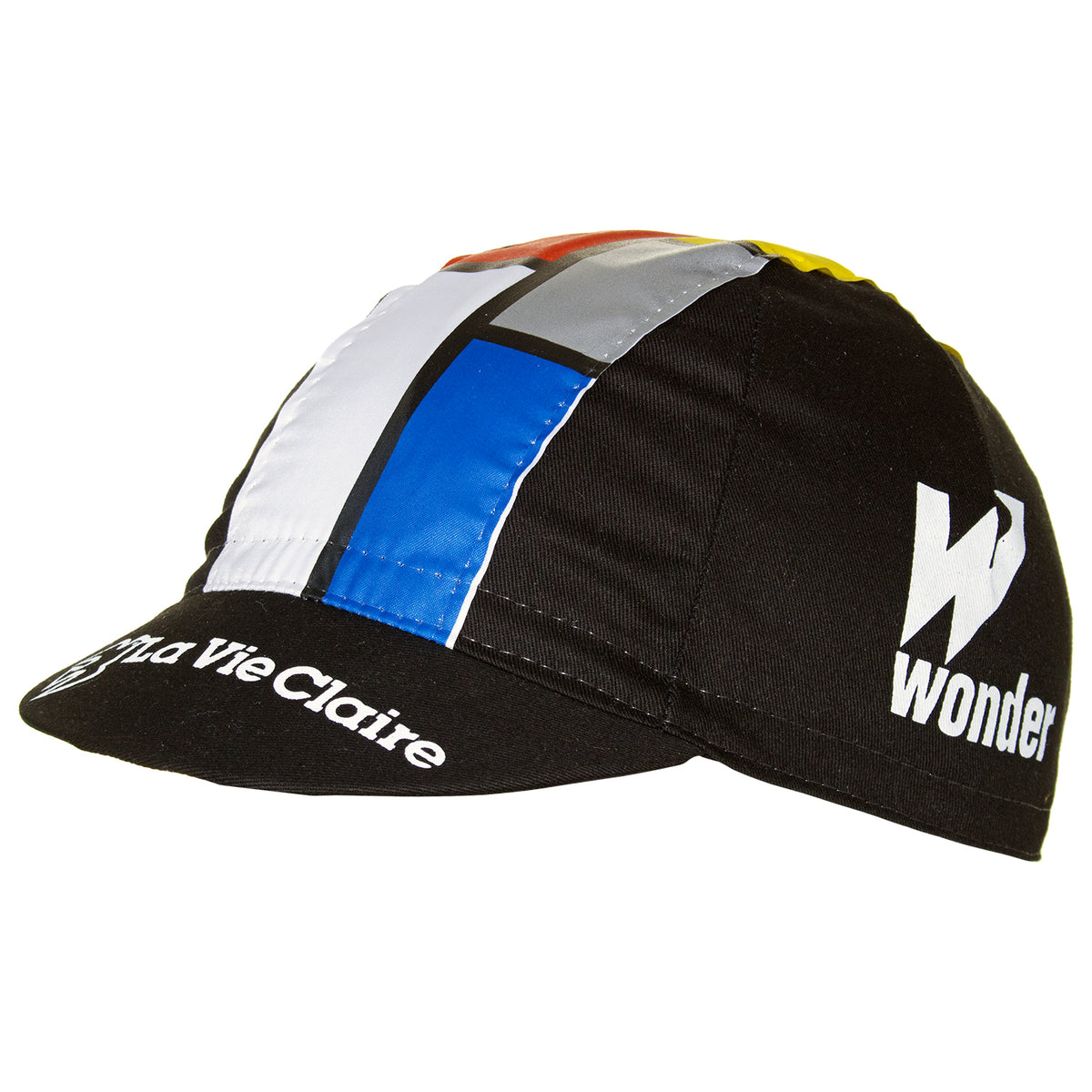 La Vie Claire/Wonder/Radar Retro Black Cotton Cycling Cap