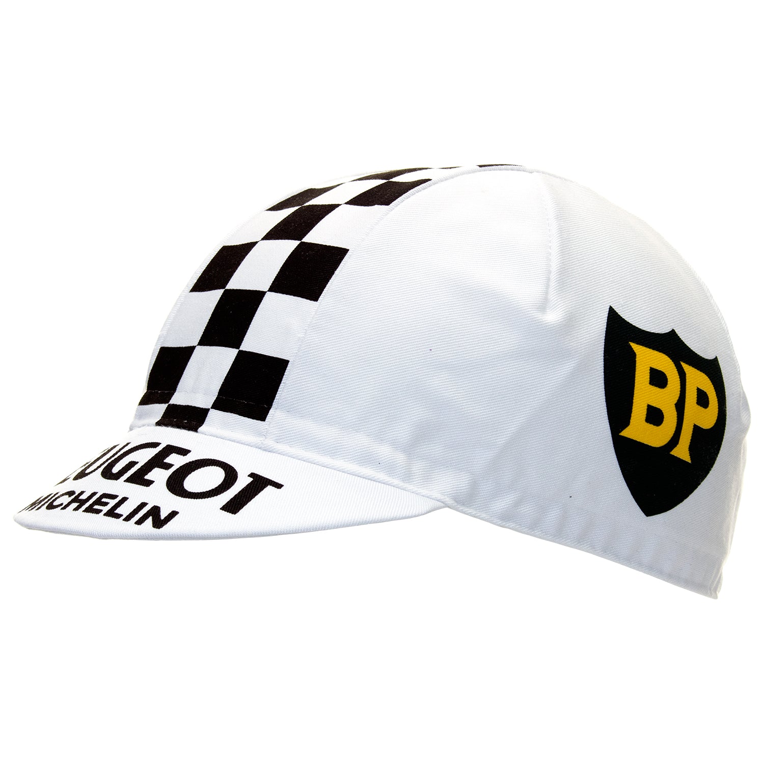 Peugeot BP Retro White Cotton Cycling Cap