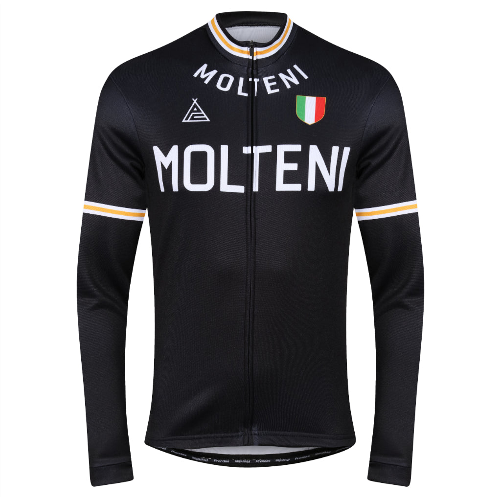 Molteni Black Retro Long Sleeve Jersey