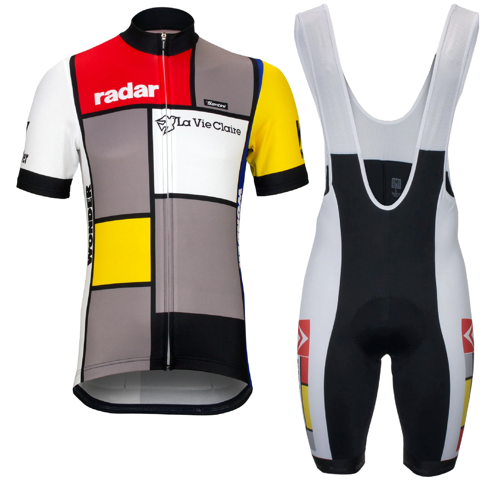 La Vie Claire Wonder Radar Retro Team Bib Shorts by Santini | Prendas  Ciclismo