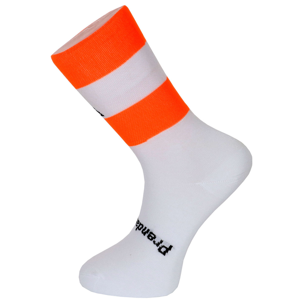 Prendas Ciclismo Orange &amp; White Coolmax Socks